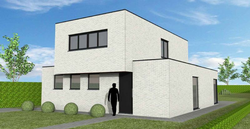 Nieuw te bouwen alleenstaande woning met vrije keuze van architectuur te Outrijve.